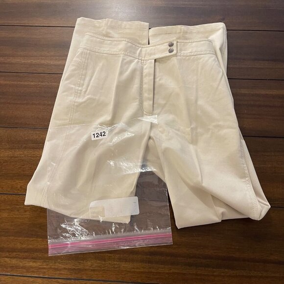 DKNY Women's  Pleated Ankle Trousers Size 8 Cream - Picture 10 of 11